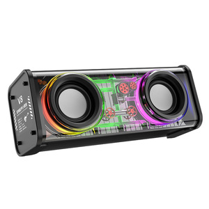 Mecha Portable Desktop Heavy Bass RGB LED Lighting 5W Bluetooths Speaker