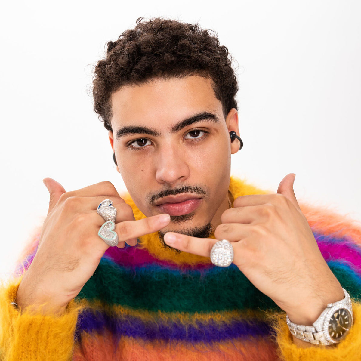 Artist Jay Critch showcasing TOZO AiryEar open-ear headphones