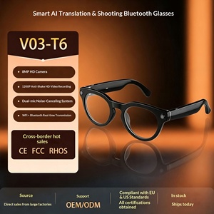 V03-T6 Camera Smart Glasses photo video noise reduction